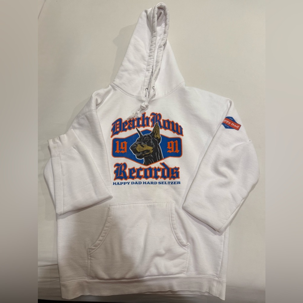 HAPPY DAD X DEATH ROW OG DOGG HOODIE (WHITE) size - L